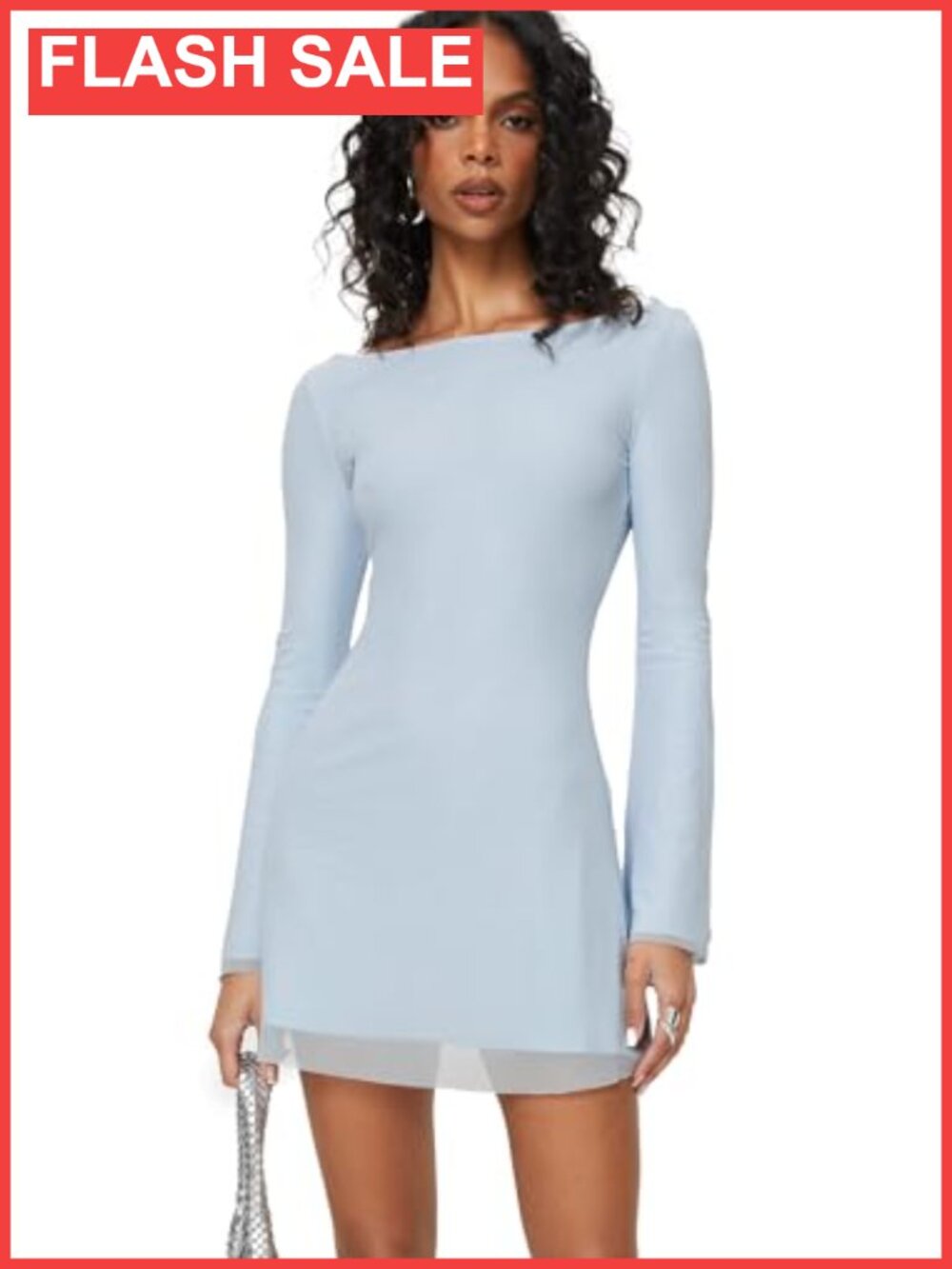 Princess Polly Lukea Long Sleeve Mini Dress Mesh Party